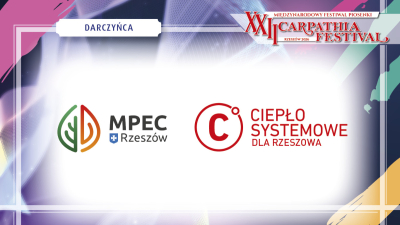 Z radością informujemy, że Darczyńcą XXII Międzynarodowego Festiwalu Piosenki „Carpathia Festival” – Rzeszów 2026 zostało Miejskie Przedsiębiorstwo Energetyki Cieplnej – Rzeszów Sp. z o.o.