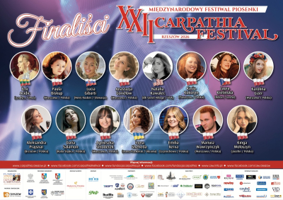 JURY WYŁONIŁO ZŁOTĄ PIĘTNASTKĘ FINALISTÓW XXII MIĘDZYNARODOWEGO FESTIWALU PIOSENKI „CARPATHIA FESTIVAL” – RZESZÓW 2026